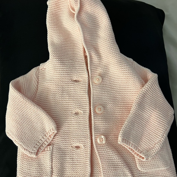 GAP Pink Knit Baby Hoodie and Pants Set - Picture 2 of 5